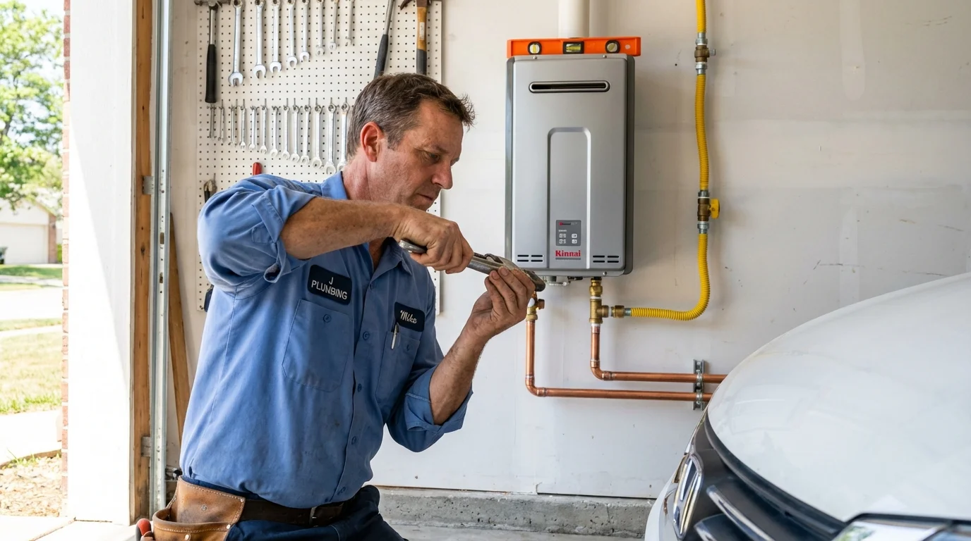 Tankless water heater installation by a Johns Plumbing LLC plumber in Pickens
